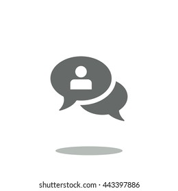 Call center Icon, flat design style