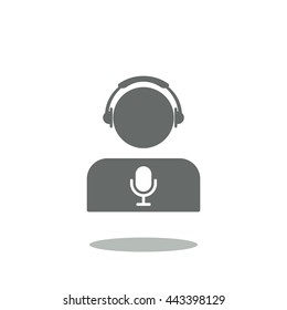 Call center Icon, flat design style
