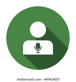Call center Icon, flat design style