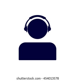 Call center Icon, flat design style