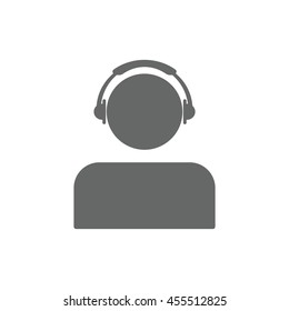 Call center Icon, flat design style
