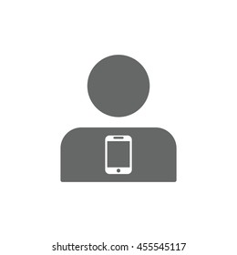 Call center Icon, flat design style