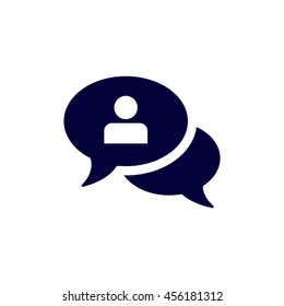 Call center Icon, flat design style