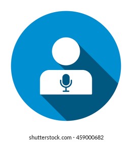 Call center Icon, flat design style