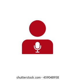Call center Icon, flat design style