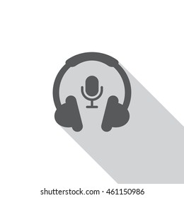 Call center Icon, flat design style