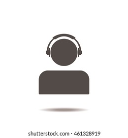 Call center Icon, flat design style
