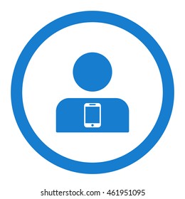 Call center Icon, flat design style