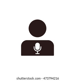 Call center Icon, flat design style