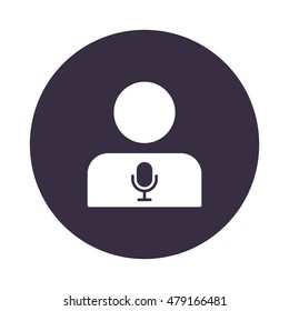 Call center Icon, flat design style