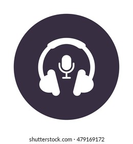Call center Icon, flat design style