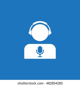 Call center Icon, flat design style