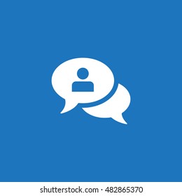Call center Icon, flat design style