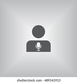 Call center Icon, flat design style