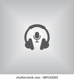 Call center Icon, flat design style