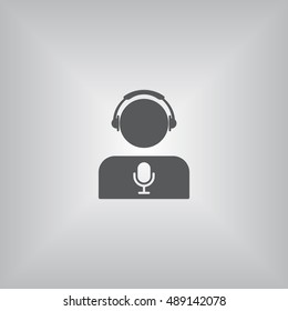 Call center Icon, flat design style