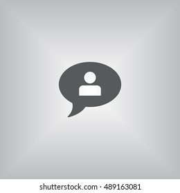 Call center Icon, flat design style