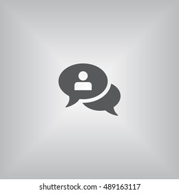 Call center Icon, flat design style