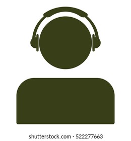 Call center Icon, flat design style