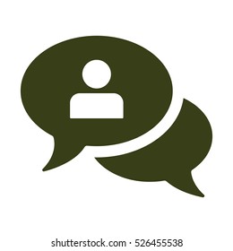 Call center Icon, flat design style