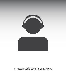 Call center Icon, flat design style