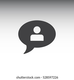 Call center Icon, flat design style