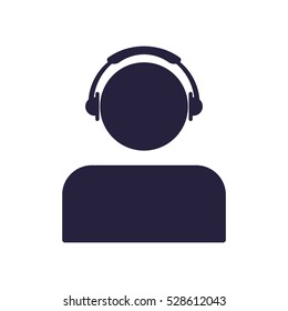 Call center Icon, flat design style