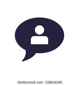 Call center Icon, flat design style