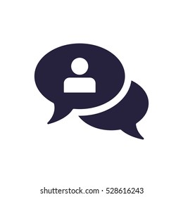 Call center Icon, flat design style
