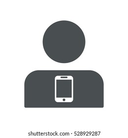 Call center Icon, flat design style