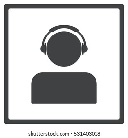 Call center Icon, flat design style