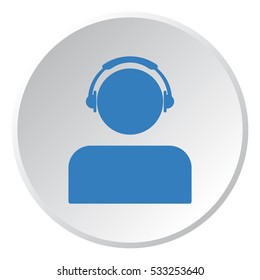 Call center Icon, flat design style