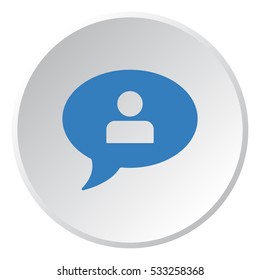 Call center Icon, flat design style