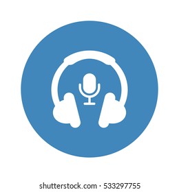 Call center Icon, flat design style