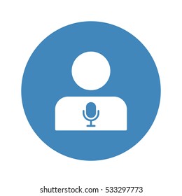 Call center Icon, flat design style