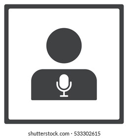 Call center Icon, flat design style