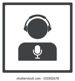 Call center Icon, flat design style