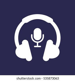 Call center Icon, flat design style