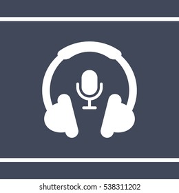 Call center Icon, flat design style