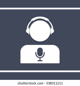 Call center Icon, flat design style