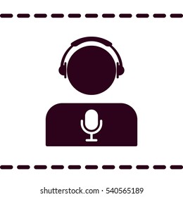 Call center Icon, flat design style