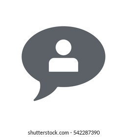 Call center Icon, flat design style