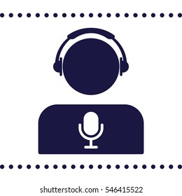 Call center Icon, flat design style