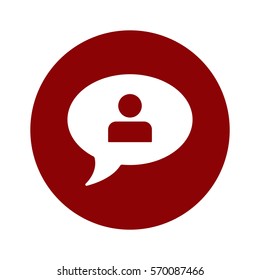 Call center Icon, flat design style