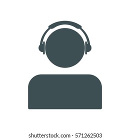 Call center Icon, flat design style