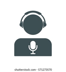 Call center Icon, flat design style
