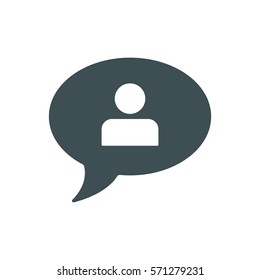 Call center Icon, flat design style