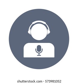 Call center Icon, flat design style