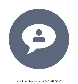 Call center Icon, flat design style