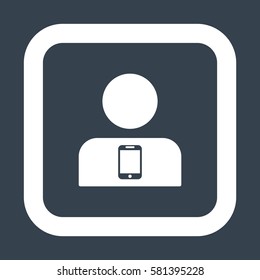 Call center Icon, flat design style